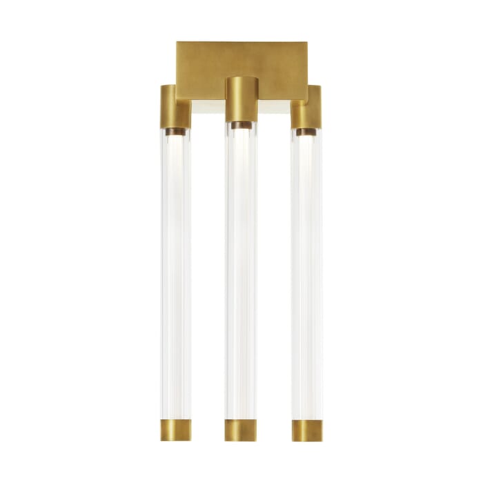 Phobos 4-Light LED Flush Mount in Natural Brass Phobos 4-Light LED Flush Mount in Natural Brass