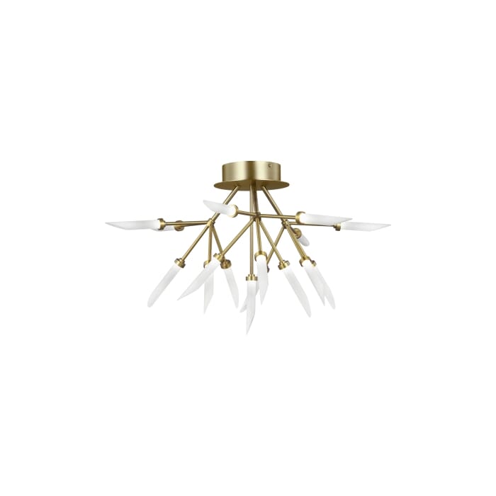 Spur 16-Light LED Flush Mount in Aged Brass Spur 16-Light LED Flush Mount in Aged Brass