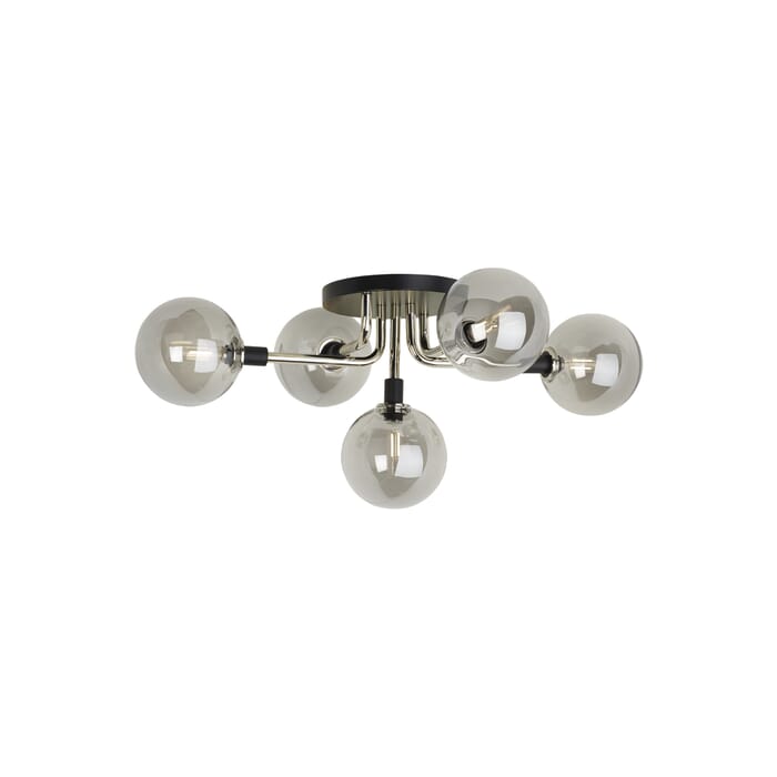 Tech Viaggio 5-Light 2700K LED 22" Ceiling Light in Smoke/Polished Nickel Tech Viaggio 5-Light 2700K LED 22" Ceiling Light in Smoke/Polished Nickel