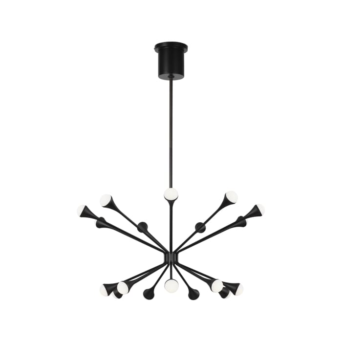 Lody 18-Light LED Chandelier in Matte Black Lody 18-Light LED Chandelier in Matte Black