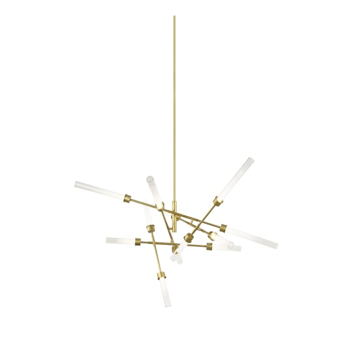 Linger 12-Light LED Chandelier in Natural Brass Linger 12-Light LED Chandelier in Natural Brass