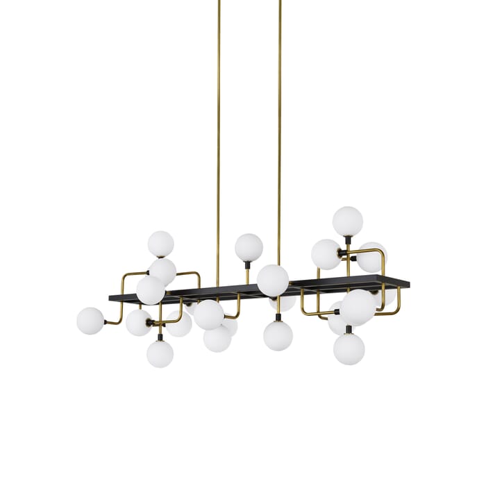 Tech Viaggio Multi-Tier Chandelier in Opal/Brass Tech Viaggio Multi-Tier Chandelier in Opal/Brass