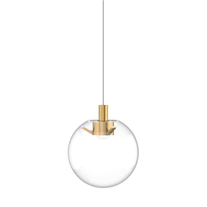 Palona 1-Light LED Pendant in Natural Brass Palona 1-Light LED Pendant in Natural Brass