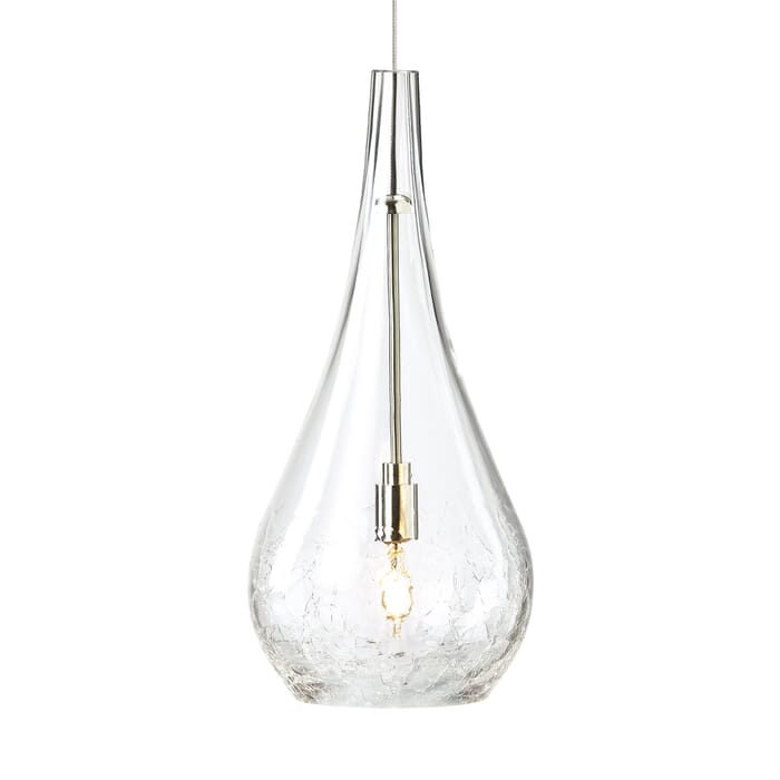 Tech Seguro 11" Pendant Light in Satin Nickel and Clear Tech Seguro 11" Pendant Light in Satin Nickel and Clear