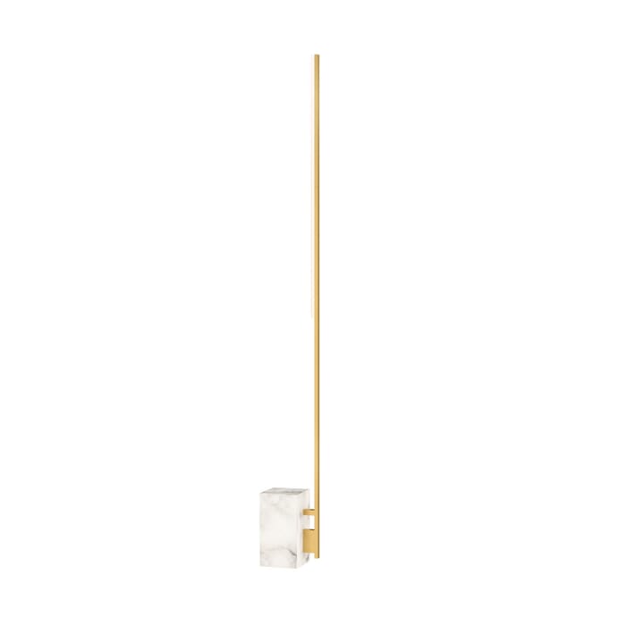 Klee 1-Light LED Table Lamp in Natural Brass with White Marble Klee 1-Light LED Table Lamp in Natural Brass with White Marble