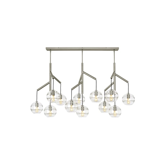 Tech Sedona Contemporary Chandelier in Satin Nickel and Clear Tech Sedona Contemporary Chandelier in Satin Nickel and Clear