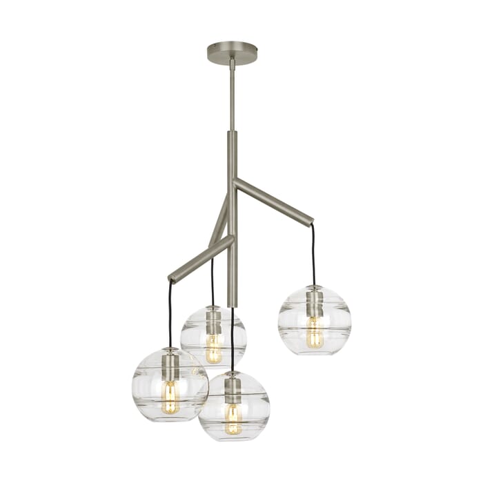 Tech Sedona Contemporary Chandelier in Satin Nickel and Clear Tech Sedona Contemporary Chandelier in Satin Nickel and Clear