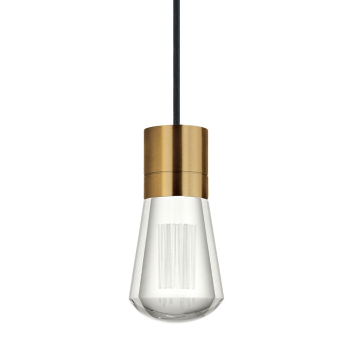 Alva 1-Light LED Pendant in Aged Brass Alva 1-Light LED Pendant in Aged Brass