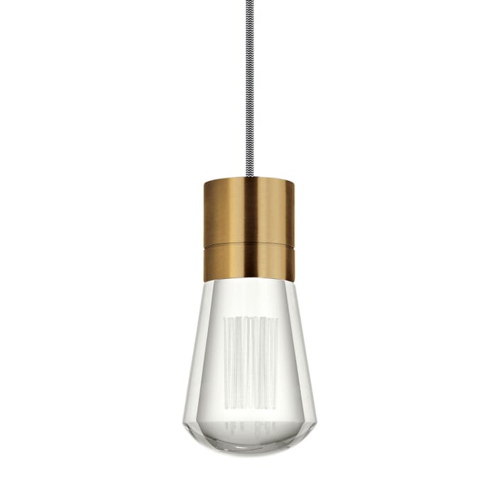 Alva 1-Light LED Pendant in Aged Brass Alva 1-Light LED Pendant in Aged Brass