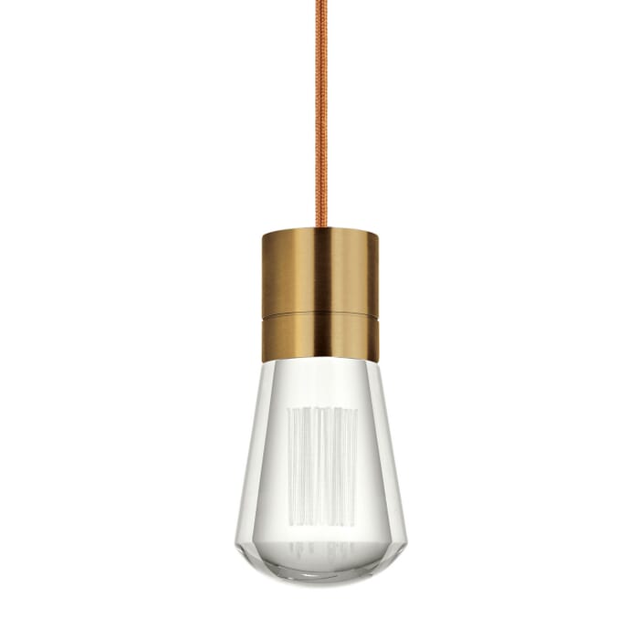 Alva 1-Light LED Pendant in Aged Brass Alva 1-Light LED Pendant in Aged Brass
