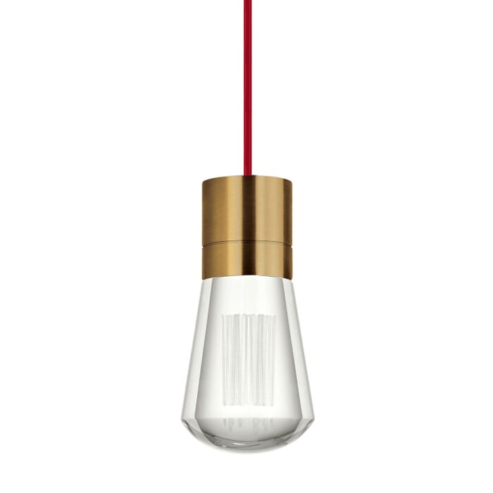 Alva 1-Light LED Pendant in Aged Brass Alva 1-Light LED Pendant in Aged Brass