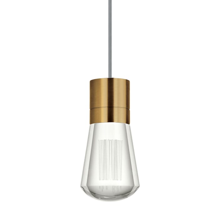 Alva 1-Light LED Pendant in Aged Brass Alva 1-Light LED Pendant in Aged Brass