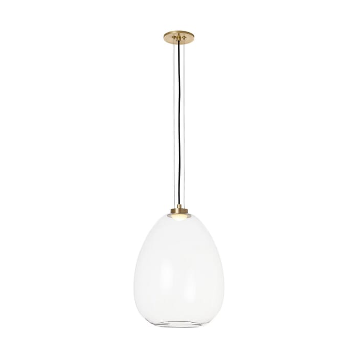 Kapoor 1-Light LED Pendant in Clear with Natural Brass Kapoor 1-Light LED Pendant in Clear with Natural Brass