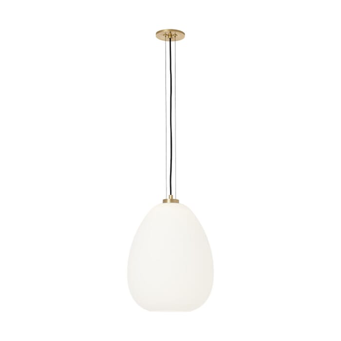 Kapoor 1-Light LED Pendant in Opal with Natural Brass Kapoor 1-Light LED Pendant in Opal with Natural Brass