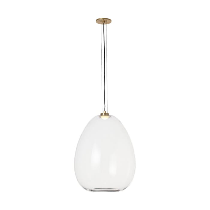 Kapoor 1-Light LED Pendant in Clear with Natural Brass Kapoor 1-Light LED Pendant in Clear with Natural Brass