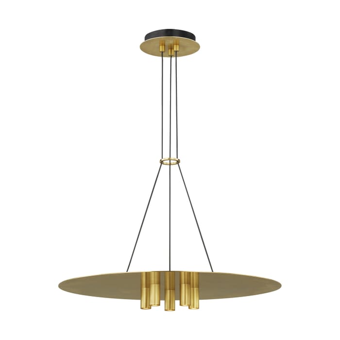 Ponte 1-Light LED Pendant in Natural Brass Ponte 1-Light LED Pendant in Natural Brass