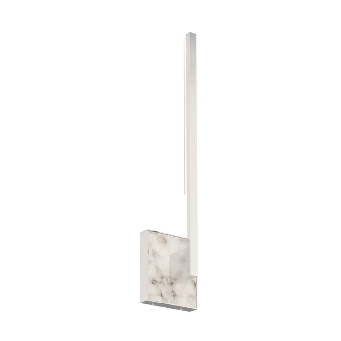 Klee 1-Light LED Wall Sconce in Polished Nickel with White Marble Klee 1-Light LED Wall Sconce in Polished Nickel with White Marble