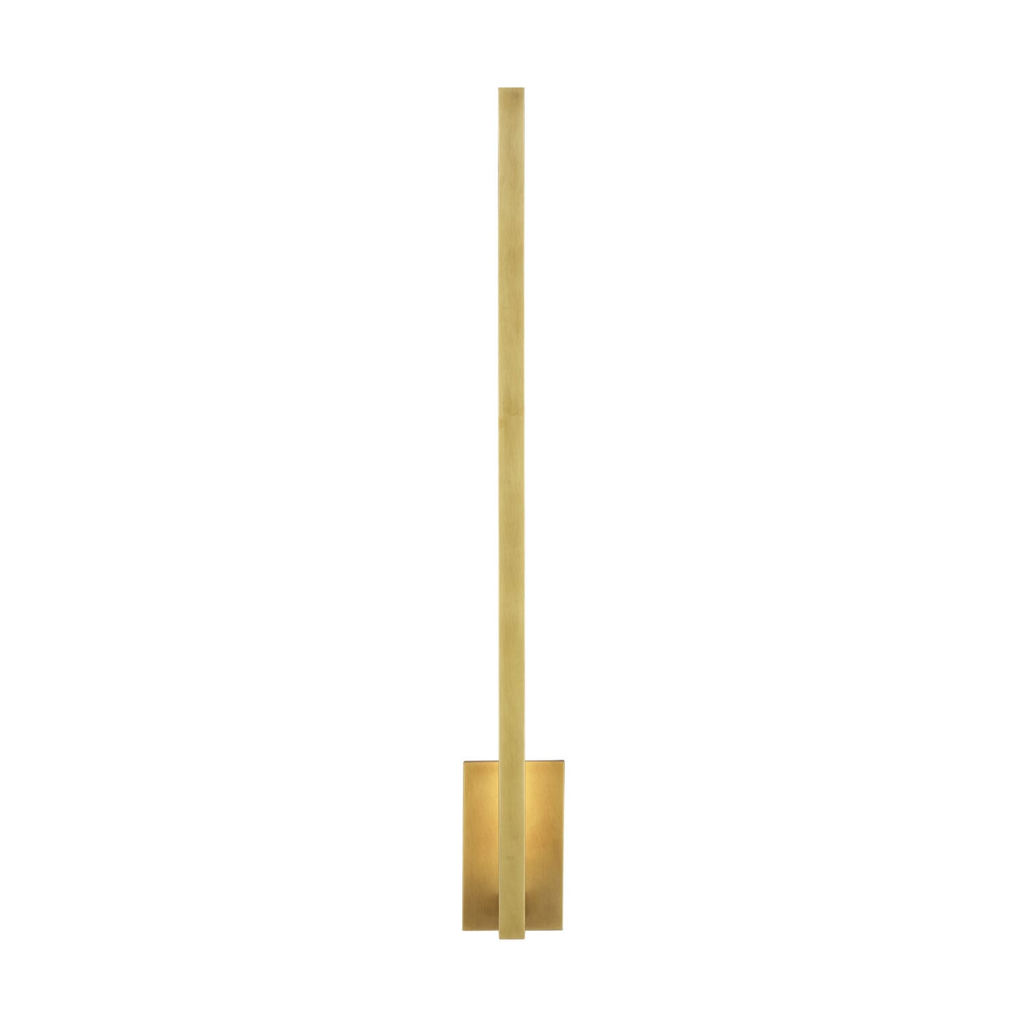 Stagger 1-Light LED Wall Sconce in Natural Brass