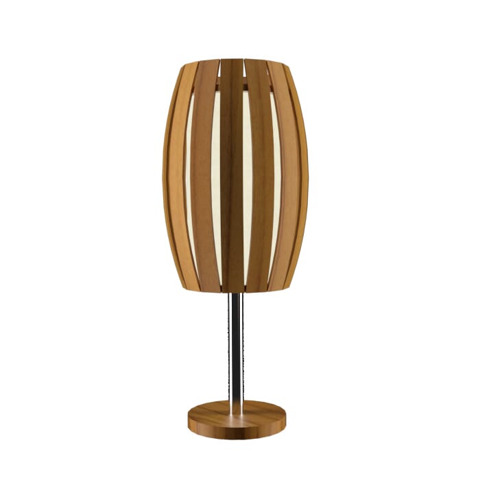 Barrel 1-Light Table Lamp in Teak Barrel 1-Light Table Lamp in Teak