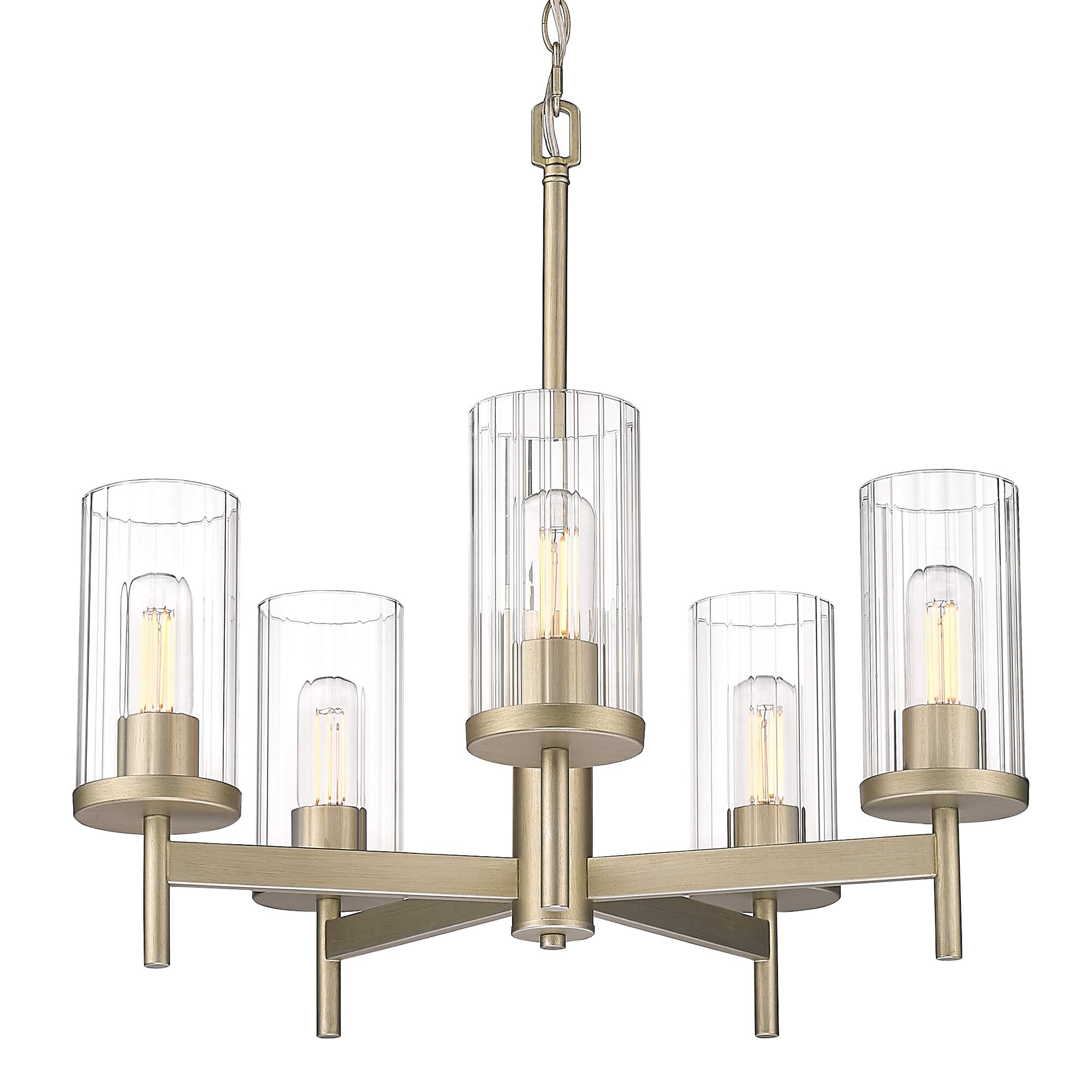 Gold transitional deals chandelier