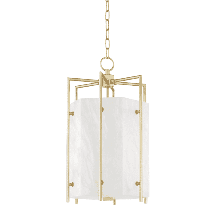 Hudson Valley Flatbush 4-Light Mini Pendant in Aged Brass Hudson Valley Flatbush 4-Light Mini Pendant in Aged Brass