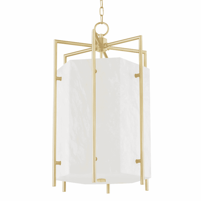 Hudson Valley Flatbush 6-Light Pendant Light in Aged Brass Hudson Valley Flatbush 6-Light Pendant Light in Aged Brass