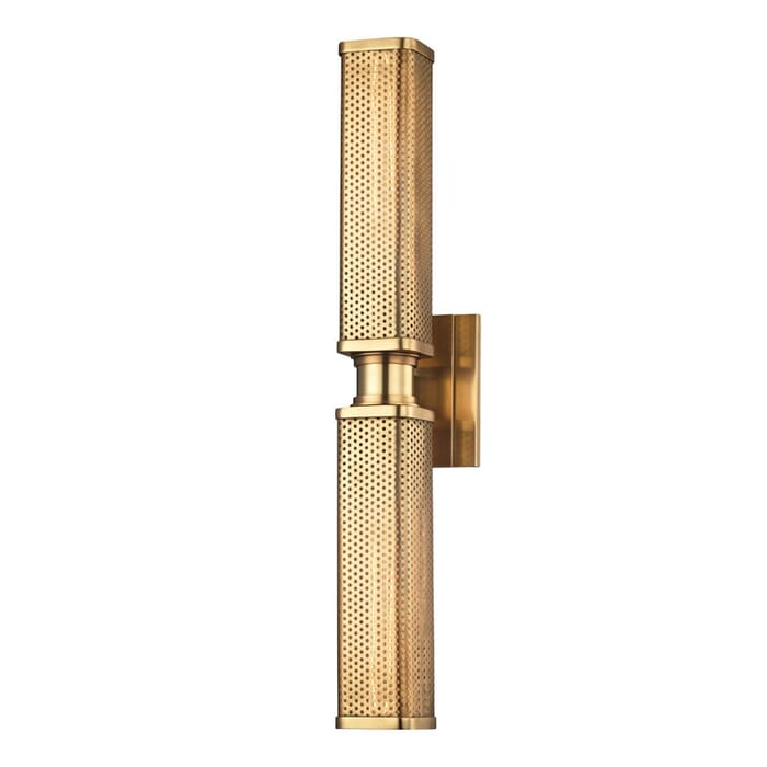 Hudson Valley Gibbs 2-Light 22" Wall Sconce in Aged Brass Hudson Valley Gibbs 2-Light 22" Wall Sconce in Aged Brass