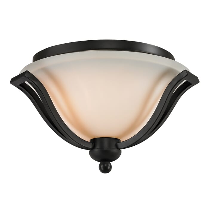 Z-Lite Lagoon 2-Light Flush Mount Ceiling Light In Matte Black Z-Lite Lagoon 2-Light Flush Mount Ceiling Light In Matte Black