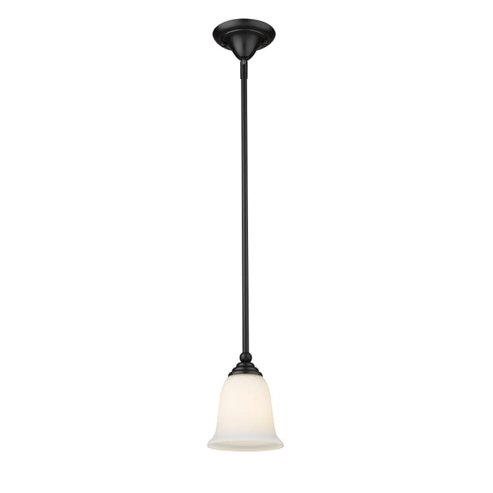Z-Lite Lagoon 1-Light Mini Pendant Light In Matte Black Z-Lite Lagoon 1-Light Mini Pendant Light In Matte Black