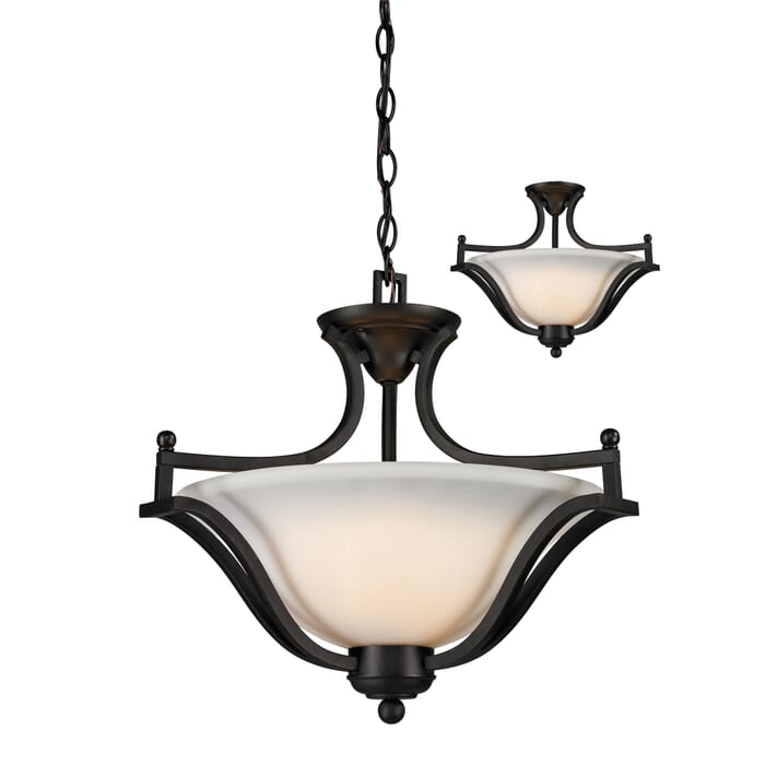 Z-Lite Lagoon 3-Light Pendant Light In Matte Black Z-Lite Lagoon 3-Light Pendant Light In Matte Black