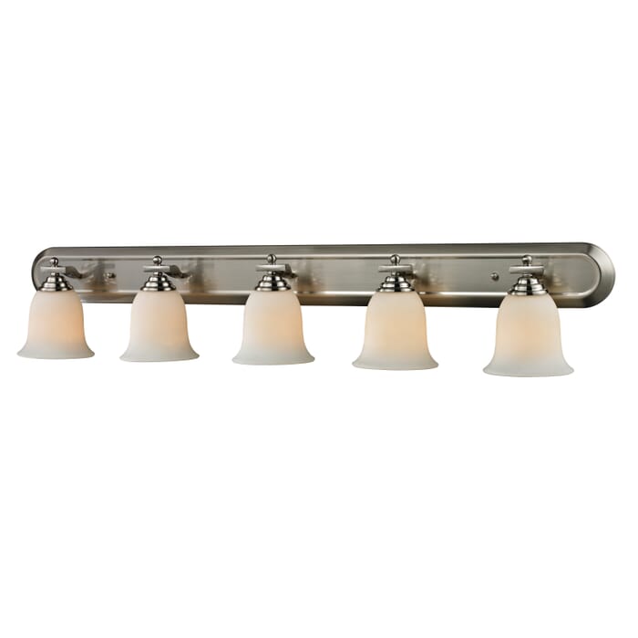 Z-Lite Lagoon 5-Light Bathroom Vanity Light In Brushed Nickel Z-Lite Lagoon 5-Light Bathroom Vanity Light In Brushed Nickel