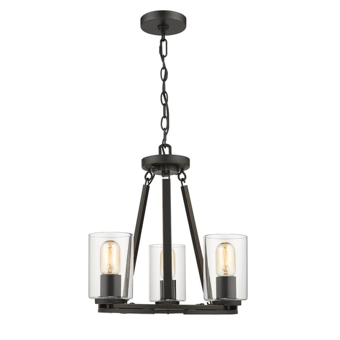 Golden Monroe 3-Light 16" Ceiling Light in Black with Gold Highlights Golden Monroe 3-Light 16" Ceiling Light in Black with Gold Highlights