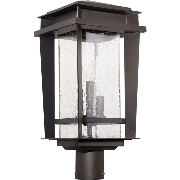 Quorum Easton 3-Light 21" Outdoor Post Light in Oiled Bronze Quorum Easton 3-Light 21" Outdoor Post Light in Oiled Bronze