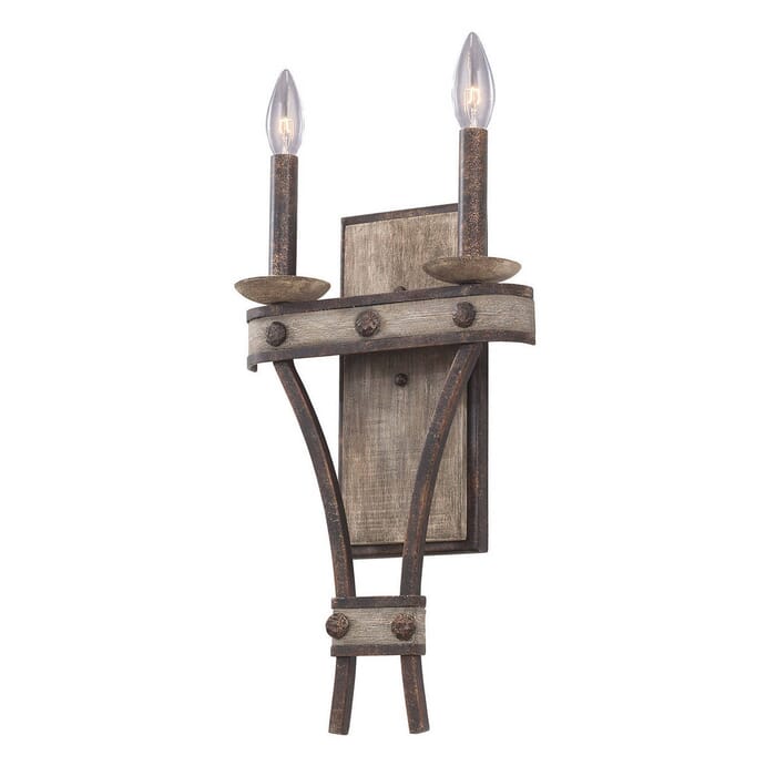 Kalco Coronado 2-Light Wall Sconce in Florence Gold Kalco Coronado 2-Light Wall Sconce in Florence Gold