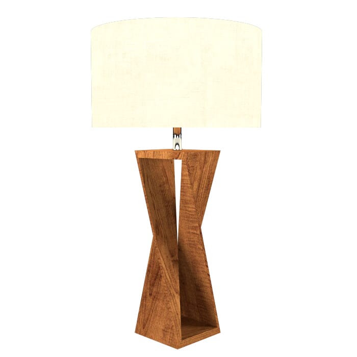 Spin 1-Light Table Lamp in Imbuia Spin 1-Light Table Lamp in Imbuia