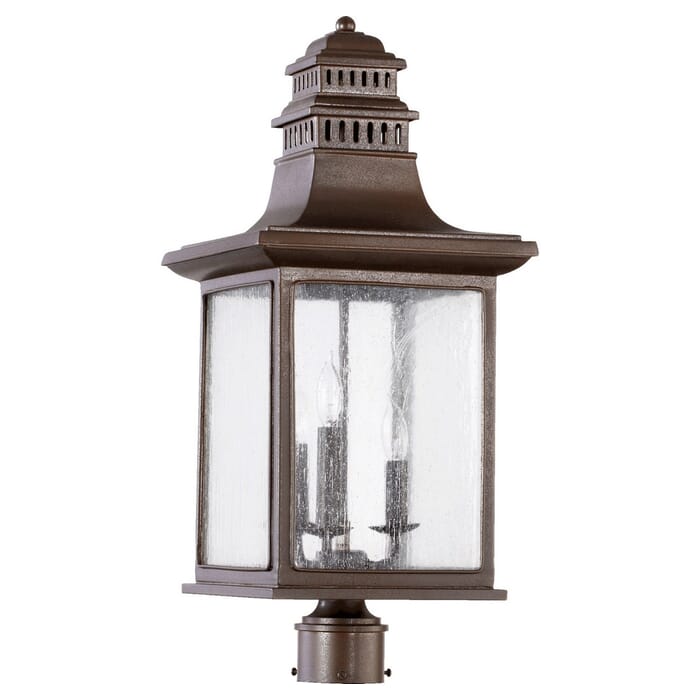 Quorum Magnolia 3-Light 25" Outdoor Post Light in Oiled Bronze Quorum Magnolia 3-Light 25" Outdoor Post Light in Oiled Bronze