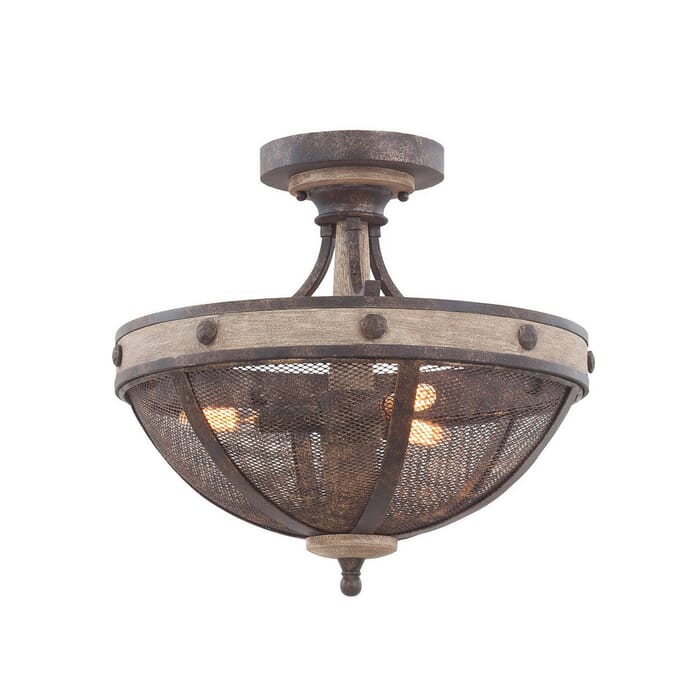 Kalco Coronado 16" Semi Flush in Florence Gold Kalco Coronado 16" Semi Flush in Florence Gold