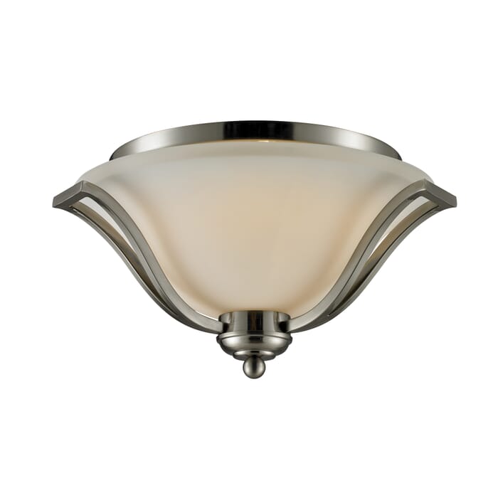 Z-Lite Lagoon 3-Light Flush Mount Ceiling Light In Brushed Nickel Z-Lite Lagoon 3-Light Flush Mount Ceiling Light In Brushed Nickel
