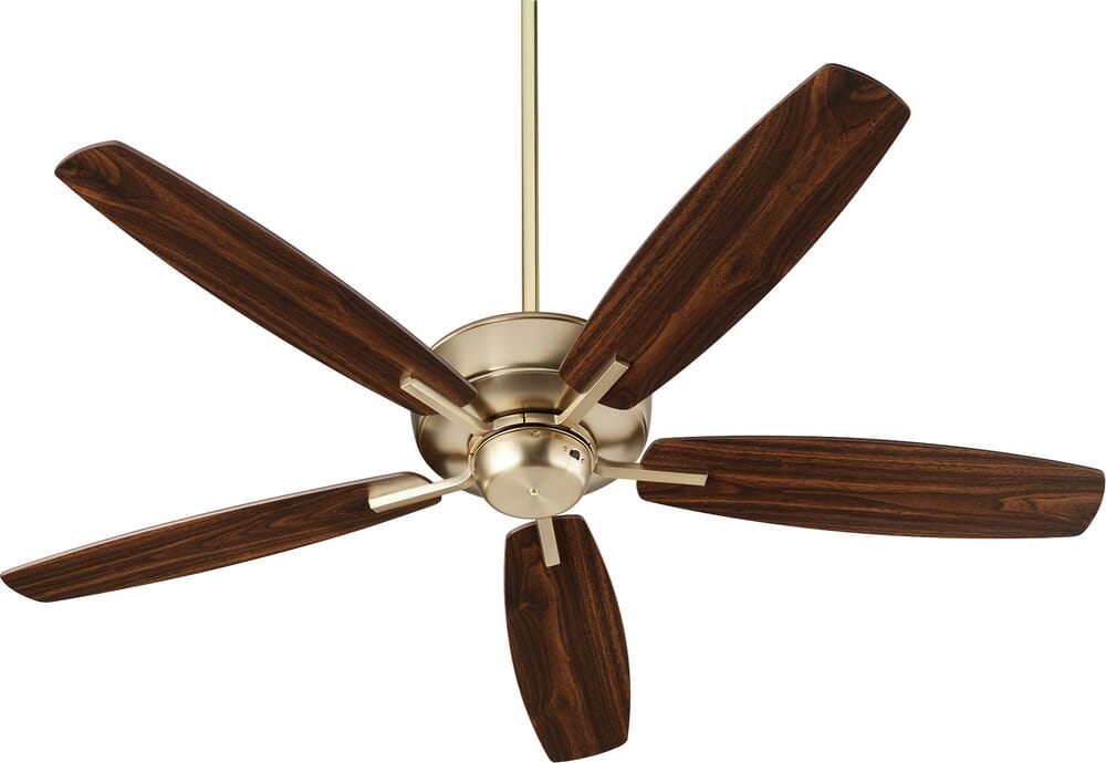 Quorum Breeze 0-Light 52" Indoor Ceiling Fan in Aged Brass