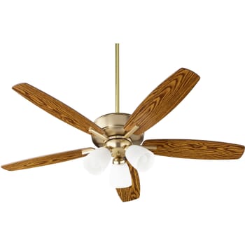 Quorum Breeze 3-Light 52" Indoor Ceiling Fan in Aged Brass