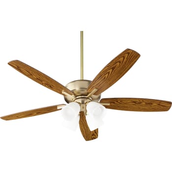 Quorum Breeze 4-Light 52" Indoor Ceiling Fan in Aged Brass