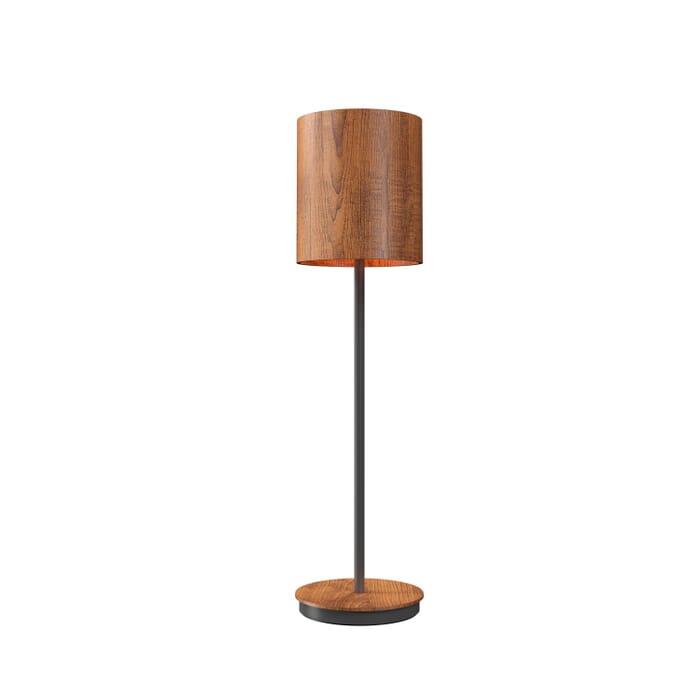 Cylindrical 1-Light Table Lamp in Imbuia Cylindrical 1-Light Table Lamp in Imbuia