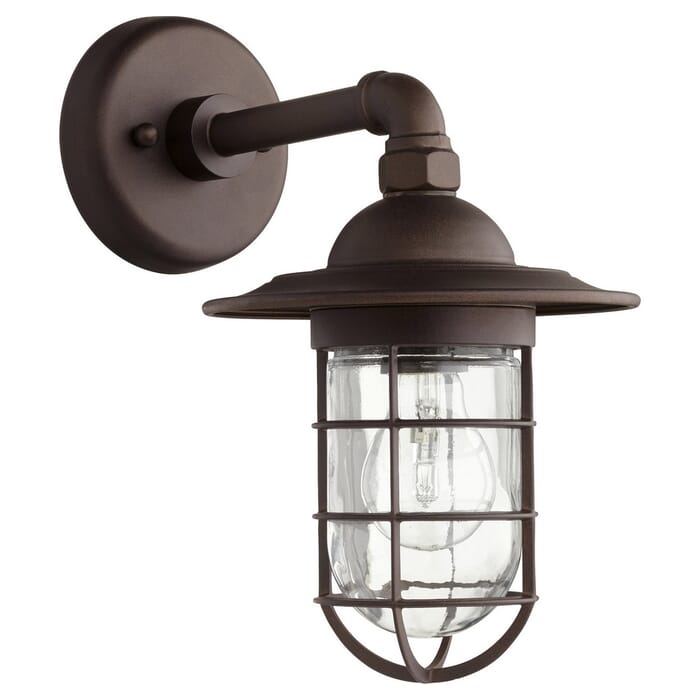 Quorum Bowery 12" Outdoor Wall Light in Oiled Bronze Quorum Bowery 12" Outdoor Wall Light in Oiled Bronze
