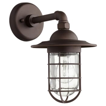 Quorum Bowery 12" Outdoor Wall Light in Oiled Bronze