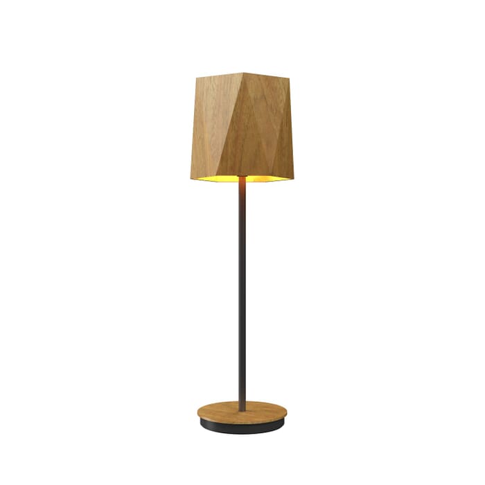 Facet 1-Light Table Lamp in Louro Freijo Facet 1-Light Table Lamp in Louro Freijo