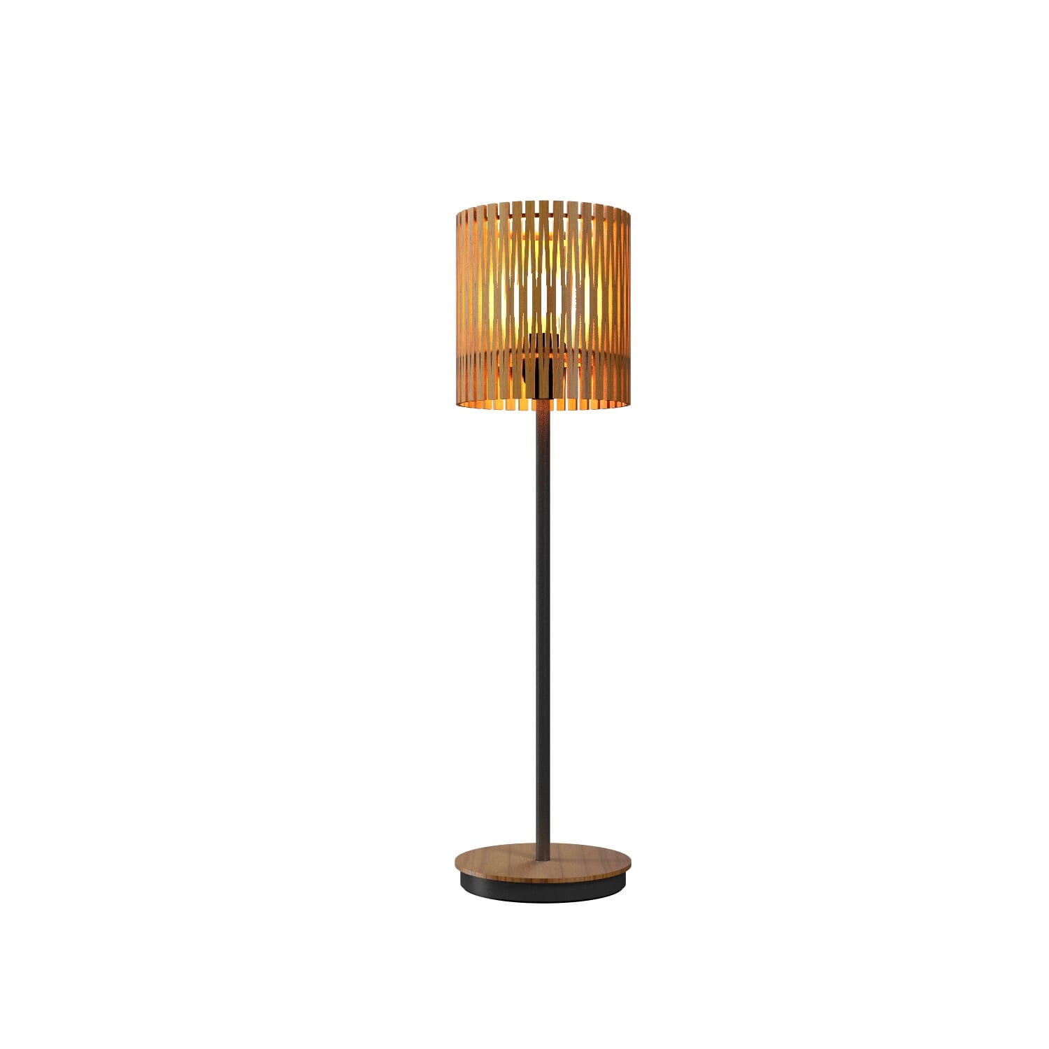 Living Hinges 1-Light Table Lamp in Teak
