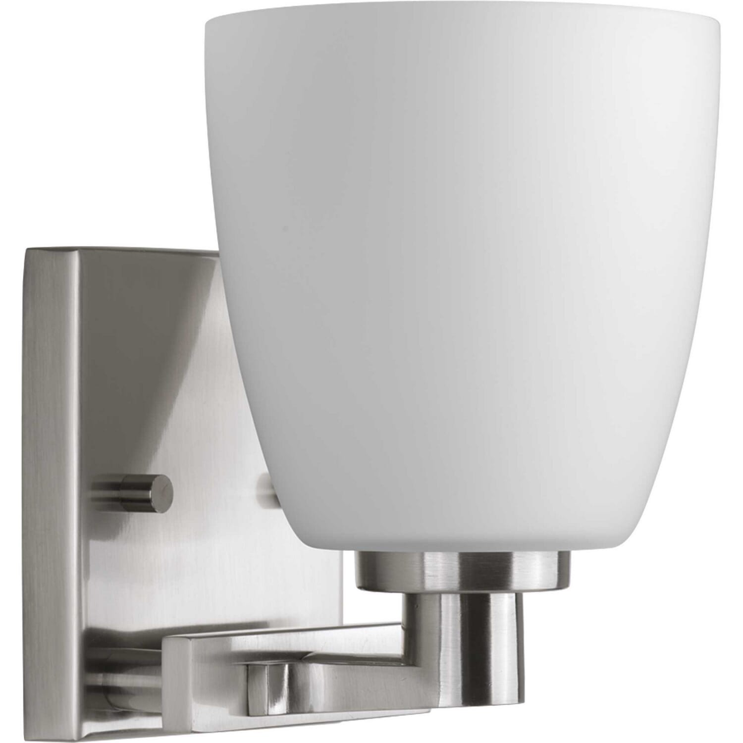 Brushed Nickel One Light Bath Bracket from the Fleet Collection