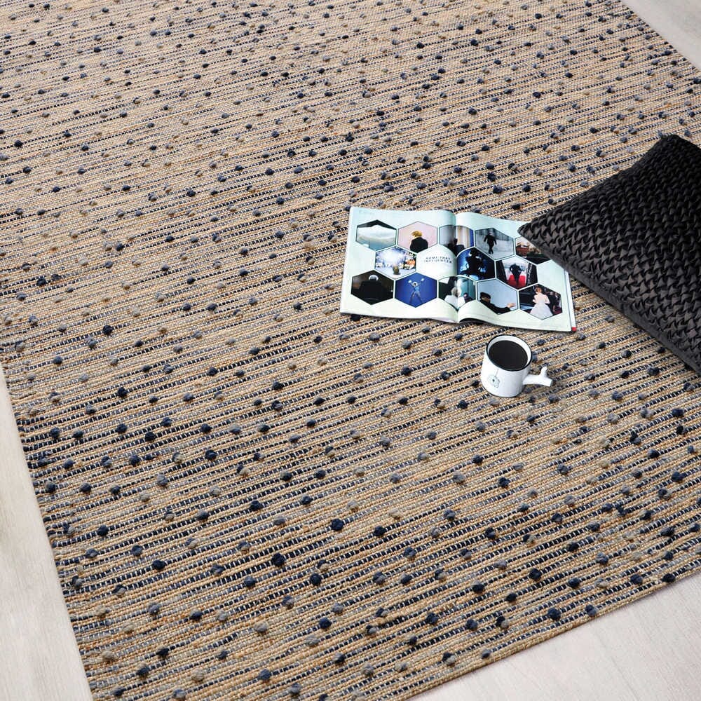 Uttermost Imara 5 x 8 Rug in Natural Hemp/Blue Wool