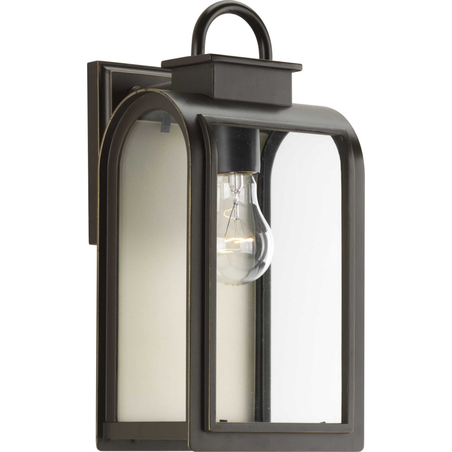 Oil Rubbed Bronze One Light Wall Lantern from the Refuge Collection