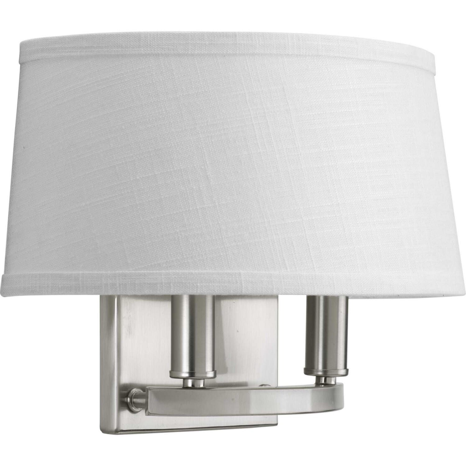 Brushed Nickel Two Light Wall Sconce from the Cherish Collection